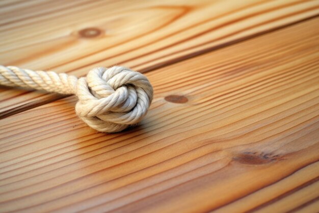 Photo closeup detail of knot in a pinewood floor