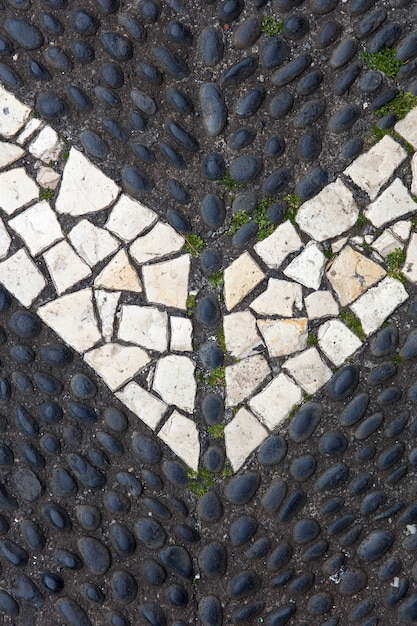 Closeup detail of the stone pathway background