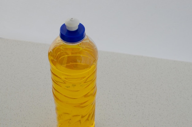 Closeup of detergent on the table symbol of daily cleaning and care with dishes Enjoy the practicality of this product for an immaculate home