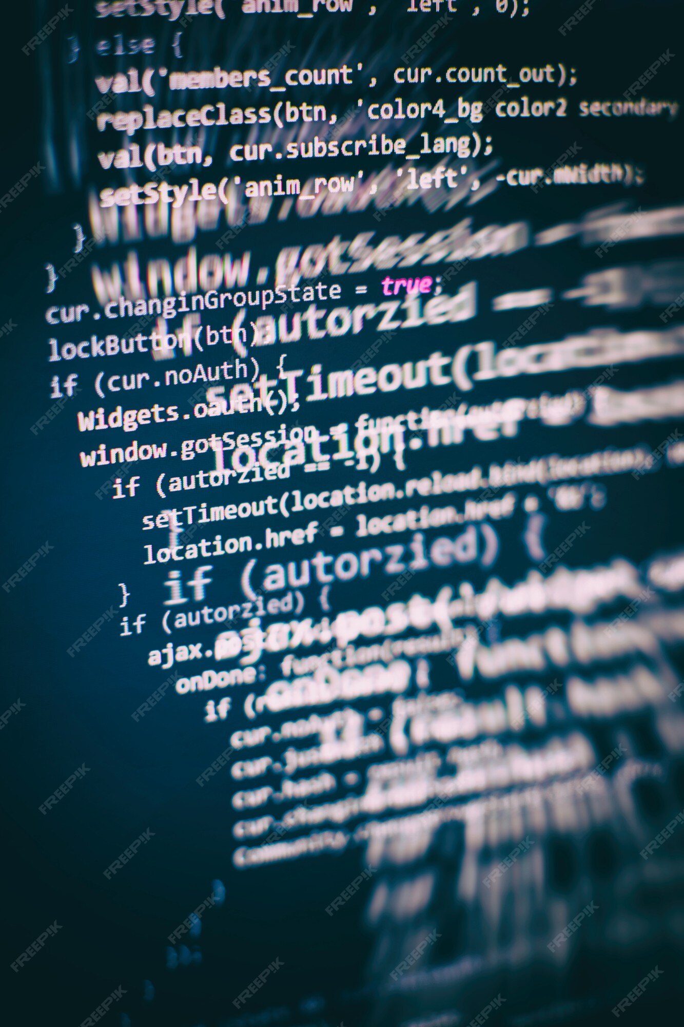 Premium Photo | Closeup developing programming and coding technologies ...