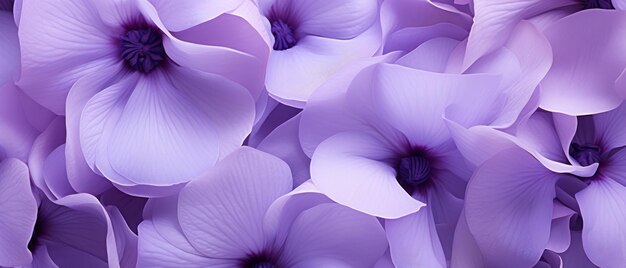 Closeup of dewkissed purple flowers capturing the delicate beauty of nature in full bloom AI Generative