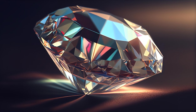 Closeup of diamond Generative Ai