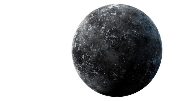 CloseUp Digital Illustration of Moons Surface with Realistic Texture