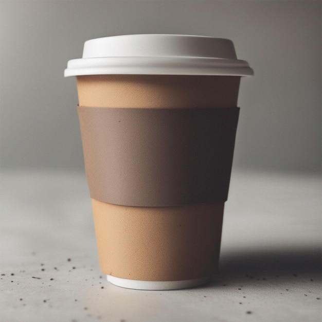 Closeup of a disposable coffee cup