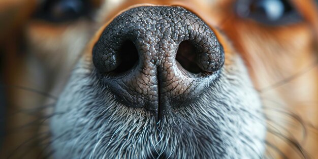 CloseUp of Dogs Nose and Nostrils