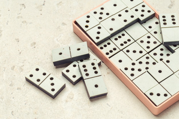 Closeup of domino game