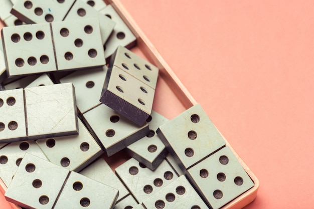 Closeup of domino game