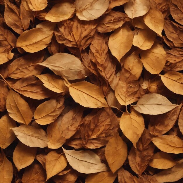 Closeup of dried leaves texture background