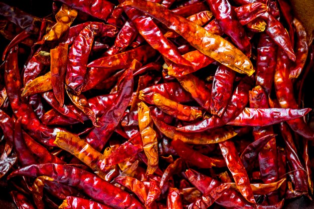 Closeup of dry chilli