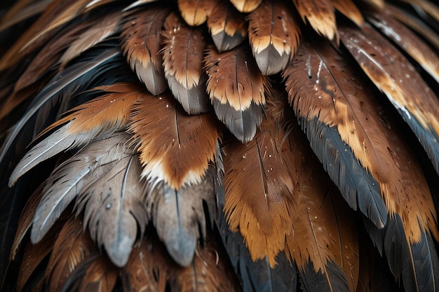 Photo closeup of eagles feathers