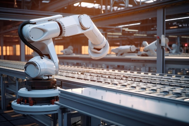 Photo closeup in an electronics factory on the production line