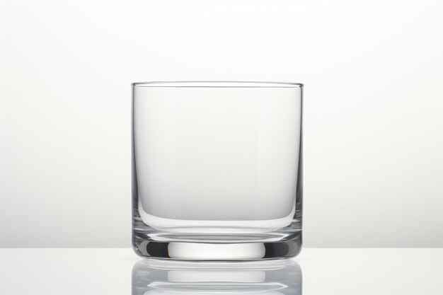 Closeup Empty glass on white background