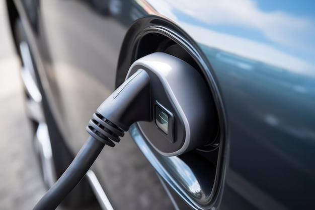 CloseUp of EV Charging Connector Sustainable Mobility