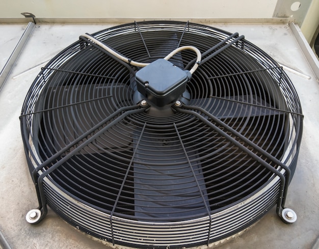 Closeup of the fan ventilators.