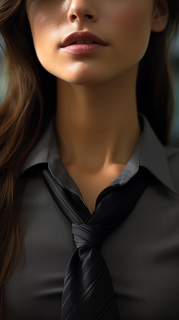 Foto a closeup of a female figure corporate attire