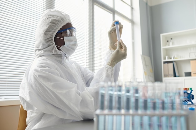 Closeup of Female Scientist in Gear