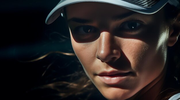 CloseUp of a Female Tennis Player