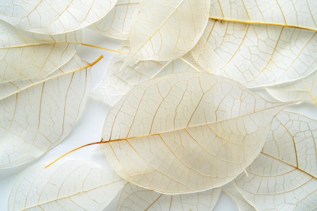 Closeup of fiber structure of dry leaves texture background