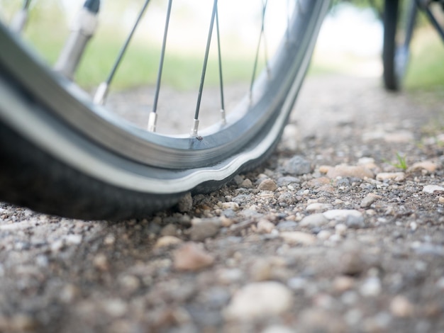 closeup flat scene ground tire travel