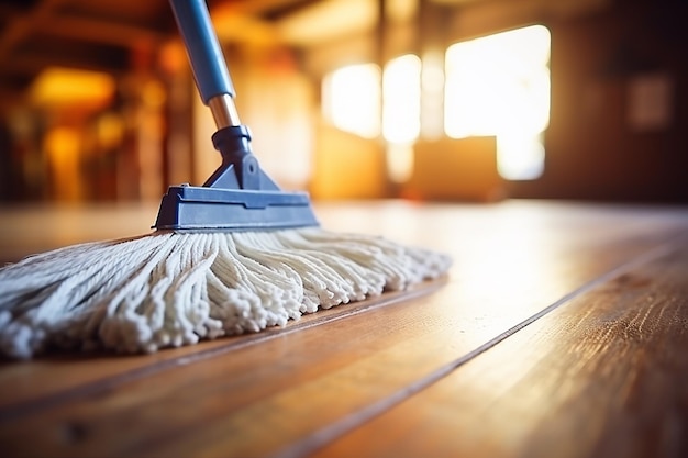 CloseUp of Floor Washing Mop