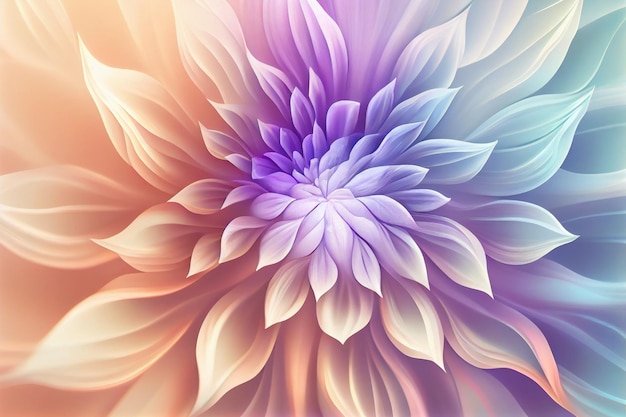 Closeup of a flower with a blurred backgroundgenerative ai