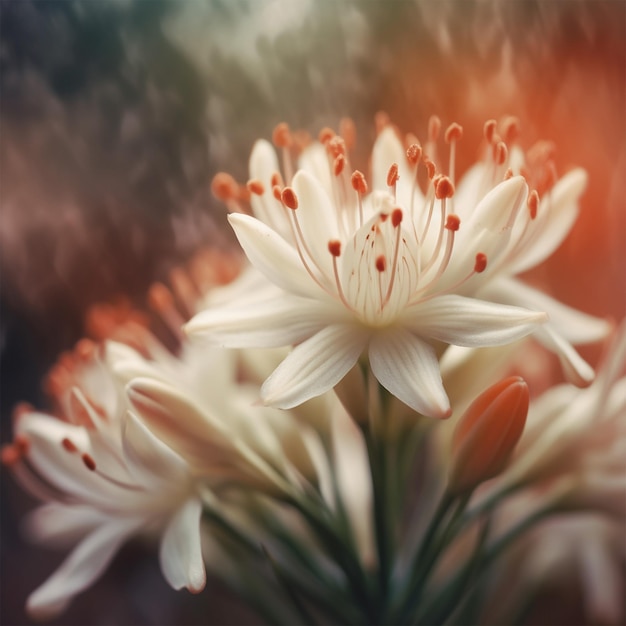 A CloseUp Of A Flower With A Blurry Background