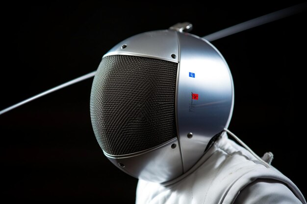 Closeup of foil and epee blades in a studio setting