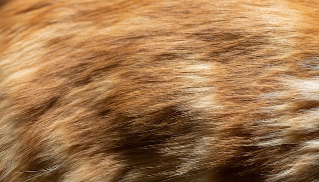 Closeup fragment of Maine Coon fur. Cat lying on the window sill with sun light