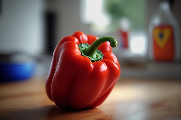 A closeup of fresh bell peppers exuding the vibrant flavor of the vegetables Generated by AI