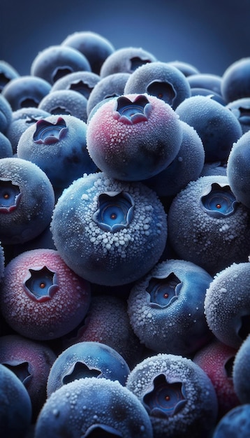 CloseUp of Fresh Blueberries Texture