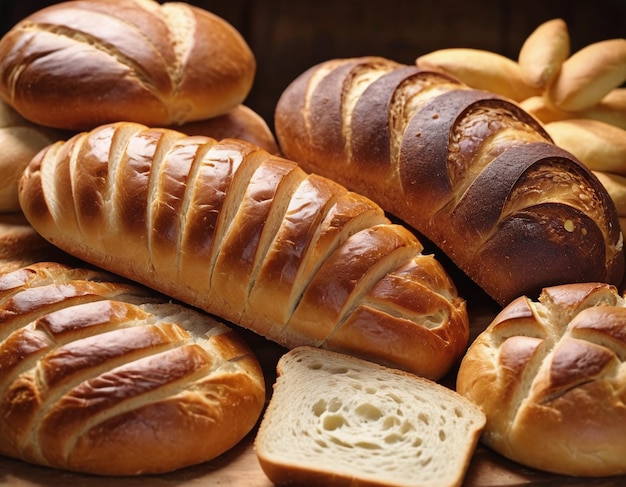 CloseUp of Fresh Breads