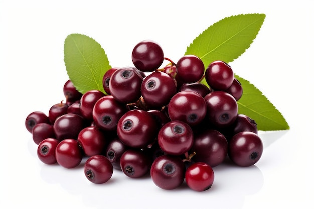 CloseUp of Fresh Chokeberries isolated on a transparent background