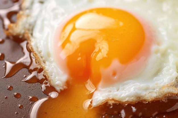 Closeup fresh egg protein food generate ai