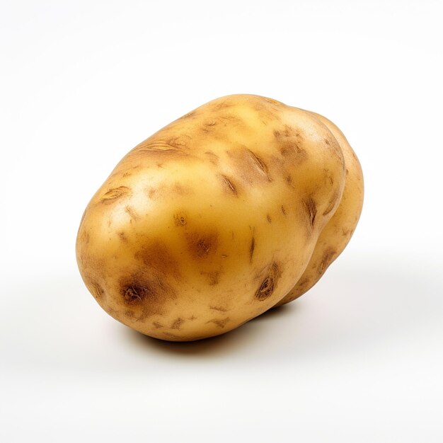 A closeup fresh Potato isolated on white background