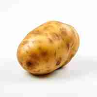 Photo a closeup fresh potato isolated on white background