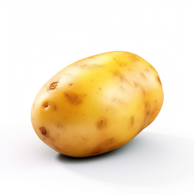 Foto una patata fresca isolata su uno sfondo bianco