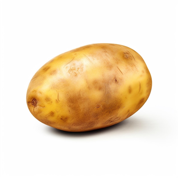 Photo a closeup fresh potato isolated on white background