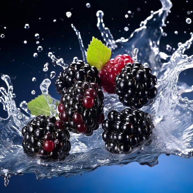 CloseUp of Fresh Sweet Blackberries