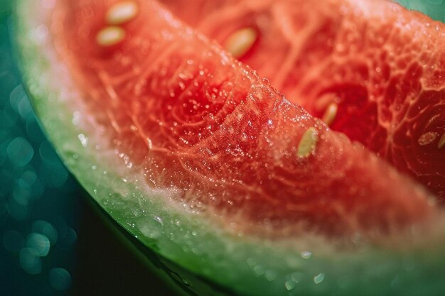 Photo closeup of fresh watermelon slice watermelon picture photography