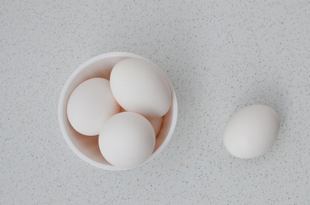 Closeup of fresh white eggs symbol of healthy food Perfect for a balanced and nutritious diet also representing a healthy diet rich in proteins