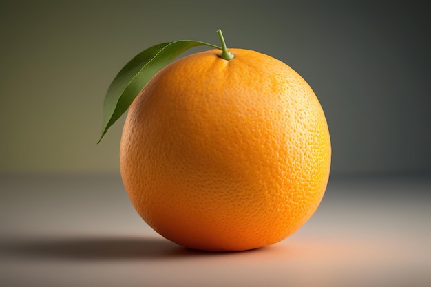 Closeup a fresh whole orange citrus fruit isolate