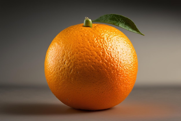 Closeup a fresh whole orange citrus fruit isolate