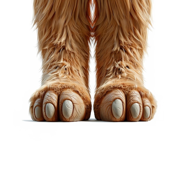 Photo closeup of a furry animals feet