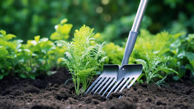 Closeup of Garden Cleanup