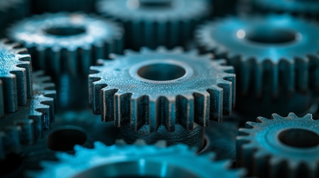A closeup of gears and cogs symbolizing the seamless machinery of innovation