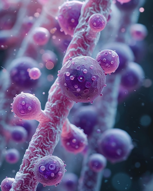 closeup of germ cells 3d render