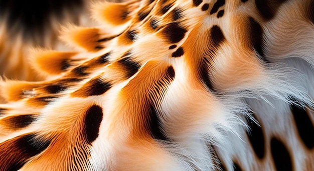 Closeup of a giraffe's head