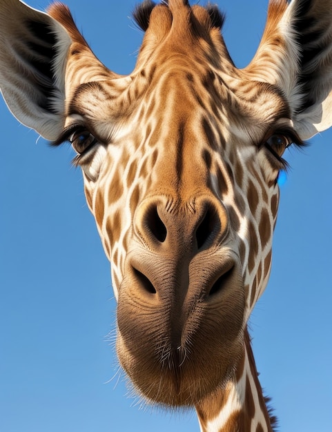 Photo closeup of giraffe standing in the jungle