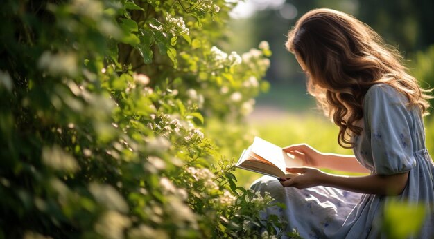 Closeup of a girl reading book girl with book pretty young woman learning with book