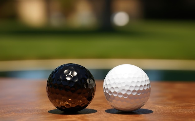 Closeup of a golf ball